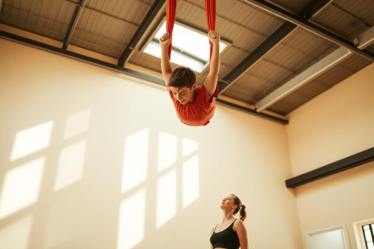 Turma de Tecido Acrobático no Cine Teatro Ribalta
